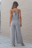 Patch Pockets Spaghetti Strap Wide Leg Jumpsuit