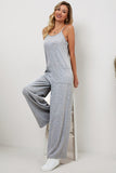 Patch Pockets Spaghetti Strap Wide Leg Jumpsuit