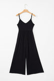 Spaghetti Straps Open Back Wide Leg Jumpsuit