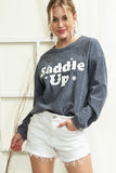 Saddle Up Corded Graphic Sweatshirt