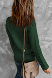 Buttoned Wrap Turtleneck Sweater