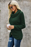 Buttoned Wrap Turtleneck Sweater