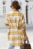 Plaid Flap Pocket Long Sleeve Shacket