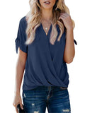 Charismatic Drape V Neck Blouse