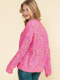 Colorful Spots Knitted V Neck Casual Sweater