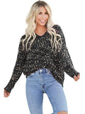 Colorful Spots Knitted V Neck Casual Sweater