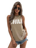 CHILL Graphic Print Tank Top