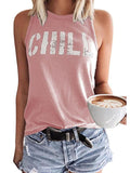 CHILL Graphic Print Tank Top