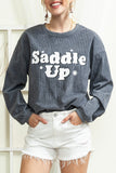 Saddle Up Corded Graphic Sweatshirt