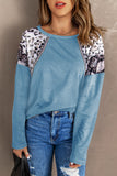 Long Sleeve Top With Leopard Snakeskin Print