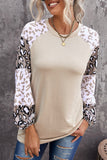 Leopard Print Bubble Sleeve Top